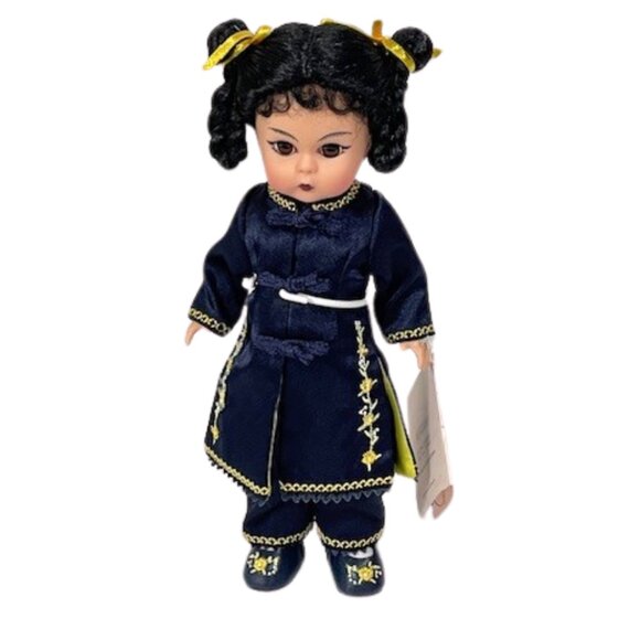 Rare Madame Alexander restrung 8" Shanghai doll with  stand - Picture 1 of 8